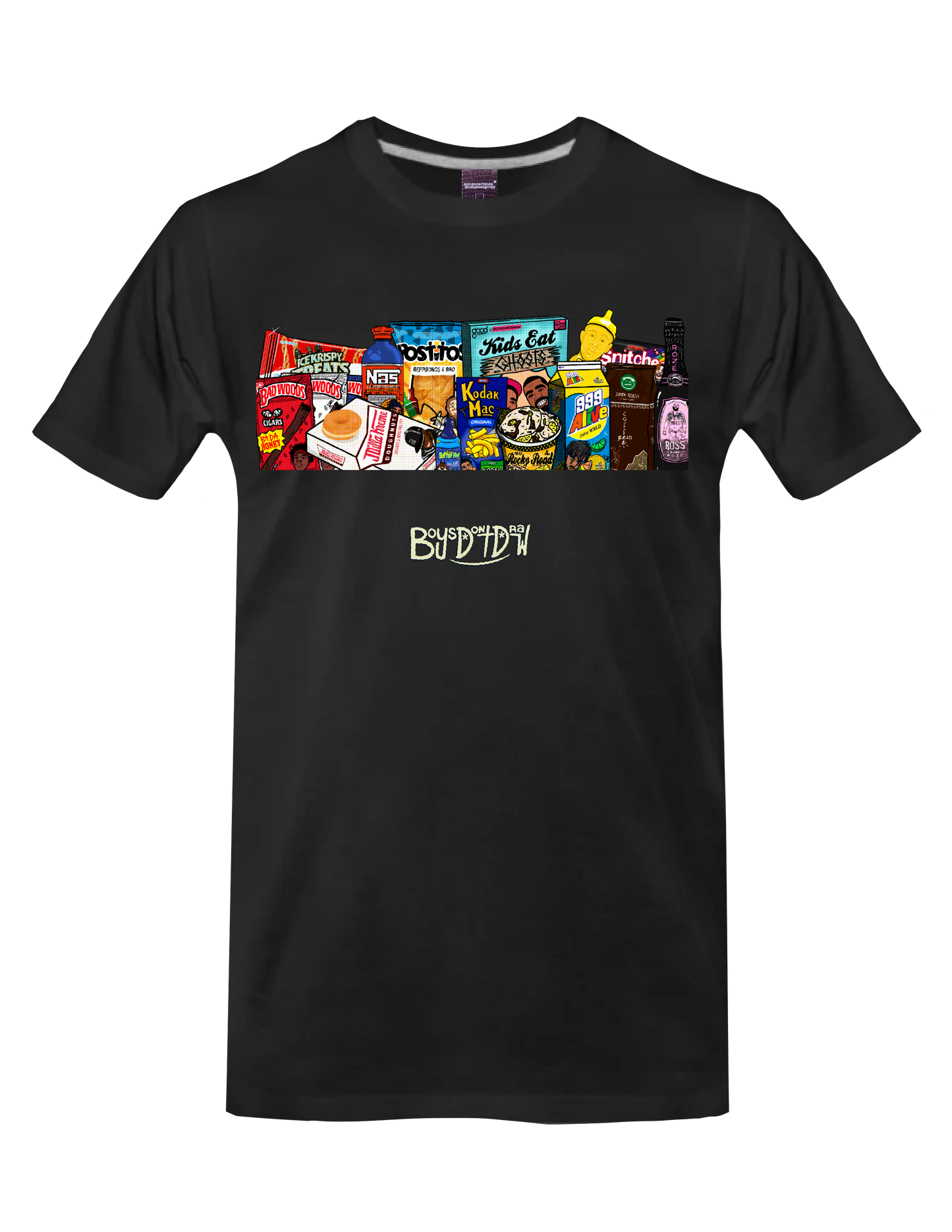 RAP FOODS (Black) - T-Shirt by BOYSDONTDRAW ft. Tyler the Creator +