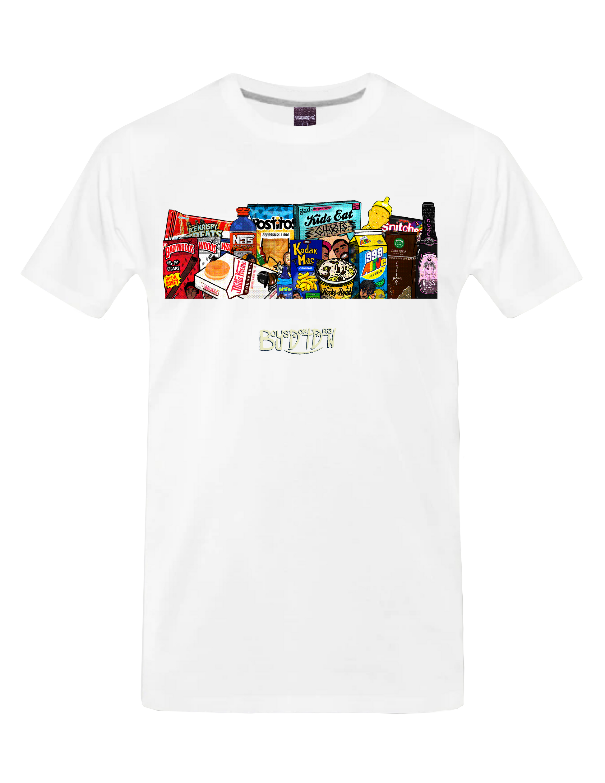 RAP FOODS (White) - T-Shirt by BOYSDONTDRAW ft. Tyler the Creator +
