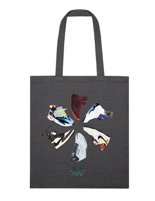 RAP SNEAKER ROTATION - Tote Bag by BOYSDONTDRAW ft. Kanye, Beyonce +