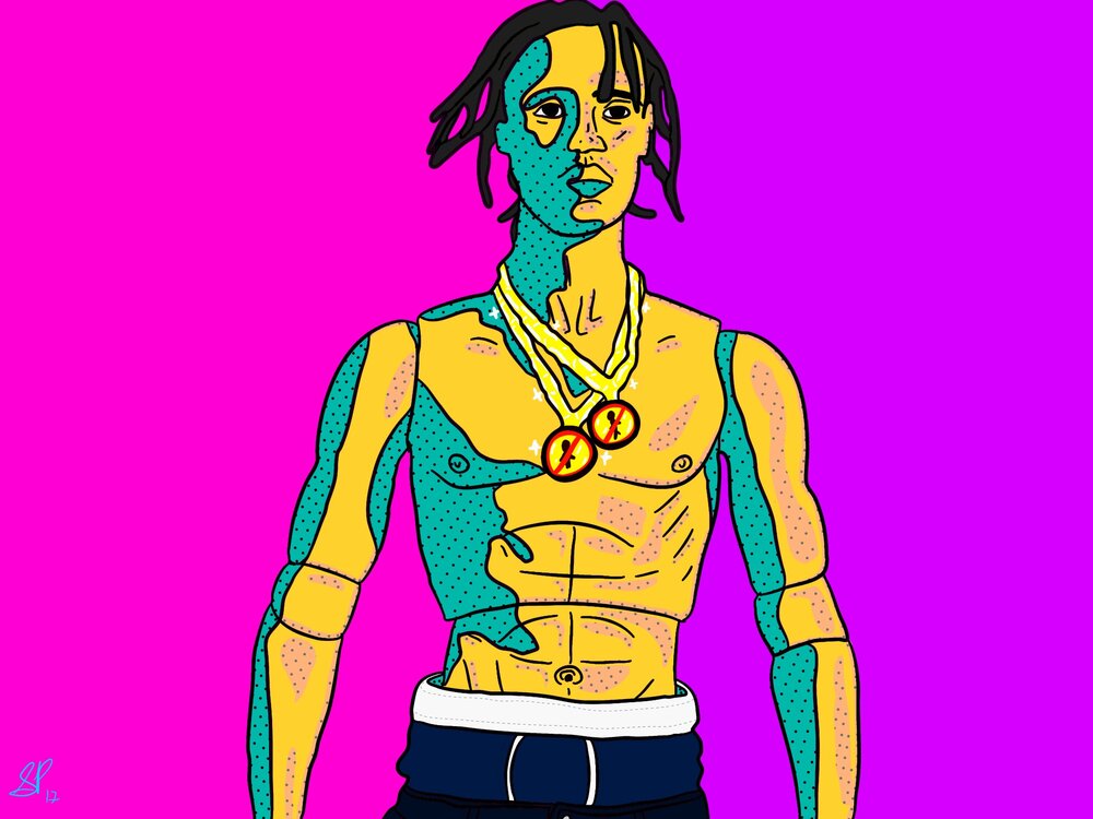 TRAVIS SCOTT - MALIBU TRAVIS - Limited Print by BOYSDONTDRAW