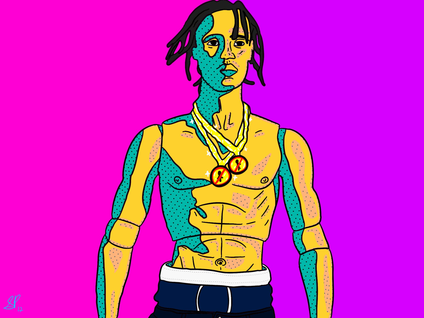 TRAVIS SCOTT - MALIBU TRAVIS - Limited Poster by BOYSDONTDRAW