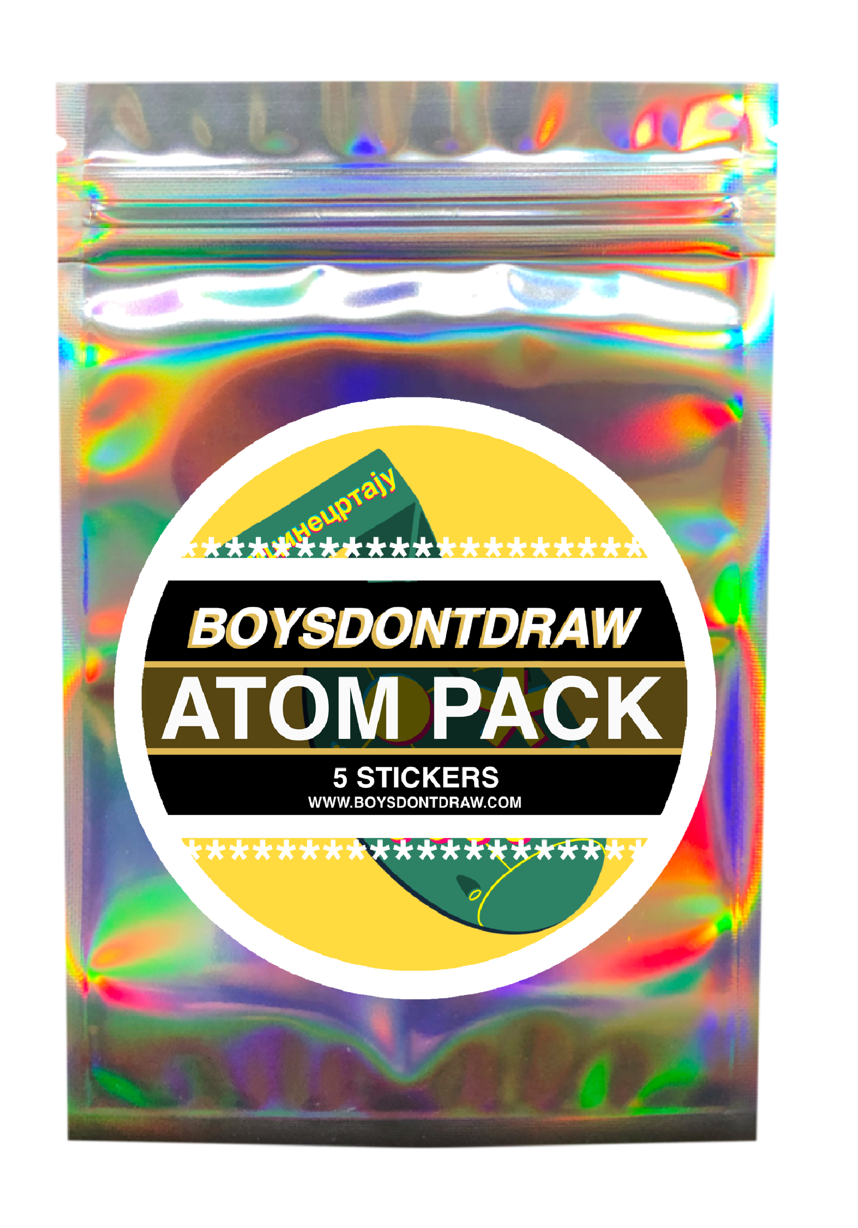 ATOM PACK - Sticker Package (Pack of 5) by BOYSDONTDRAW