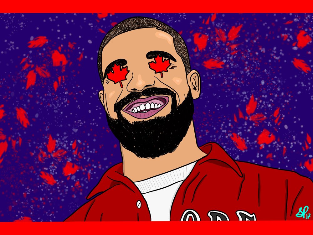 DRAKE - PATRIOTIC DRAKE - Limited Print by BOYSDONTDRAW