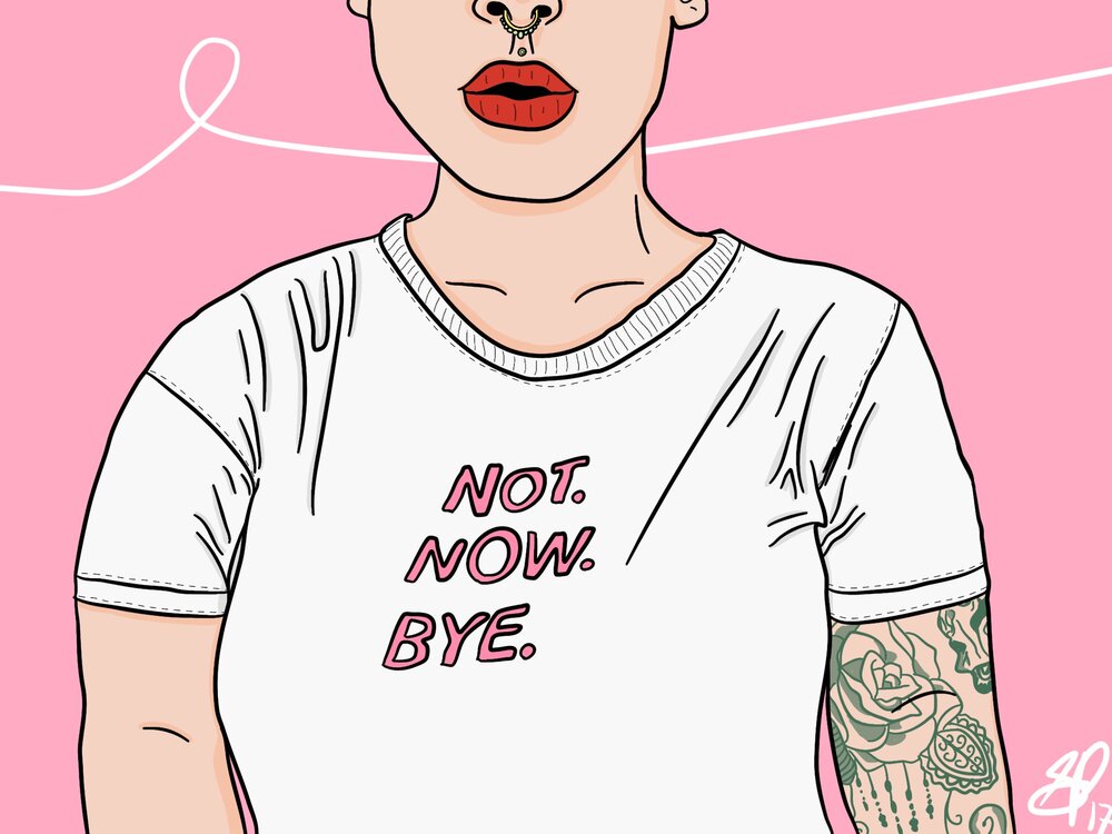 NOT. NOW. BYE. - 8.5" x 11" Limited Print by BOYSDONTDRAW