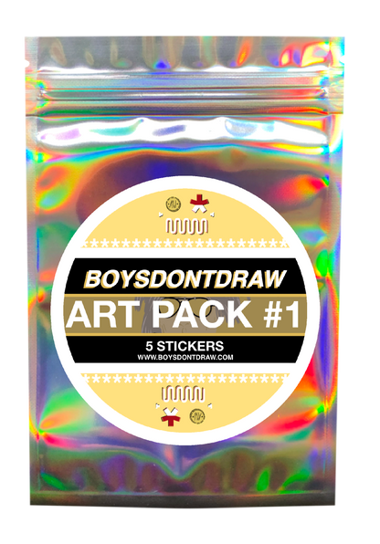 ART PACK #1 - Sticker Package (Pack of 5) by BOYSDONTDRAW