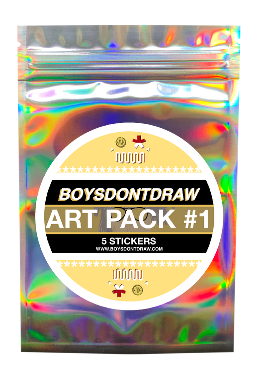 ART PACK #1 - Sticker Package (Pack of 5) by BOYSDONTDRAW