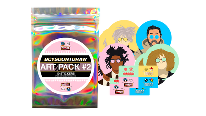 ART PACK #2 - Sticker Package (Pack of 10) by BOYSDONTDRAW