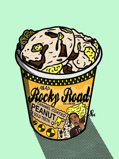 ASAP ROCKY ROAD ICE CREAM - Limited Poster by BOYSDONTDRAW