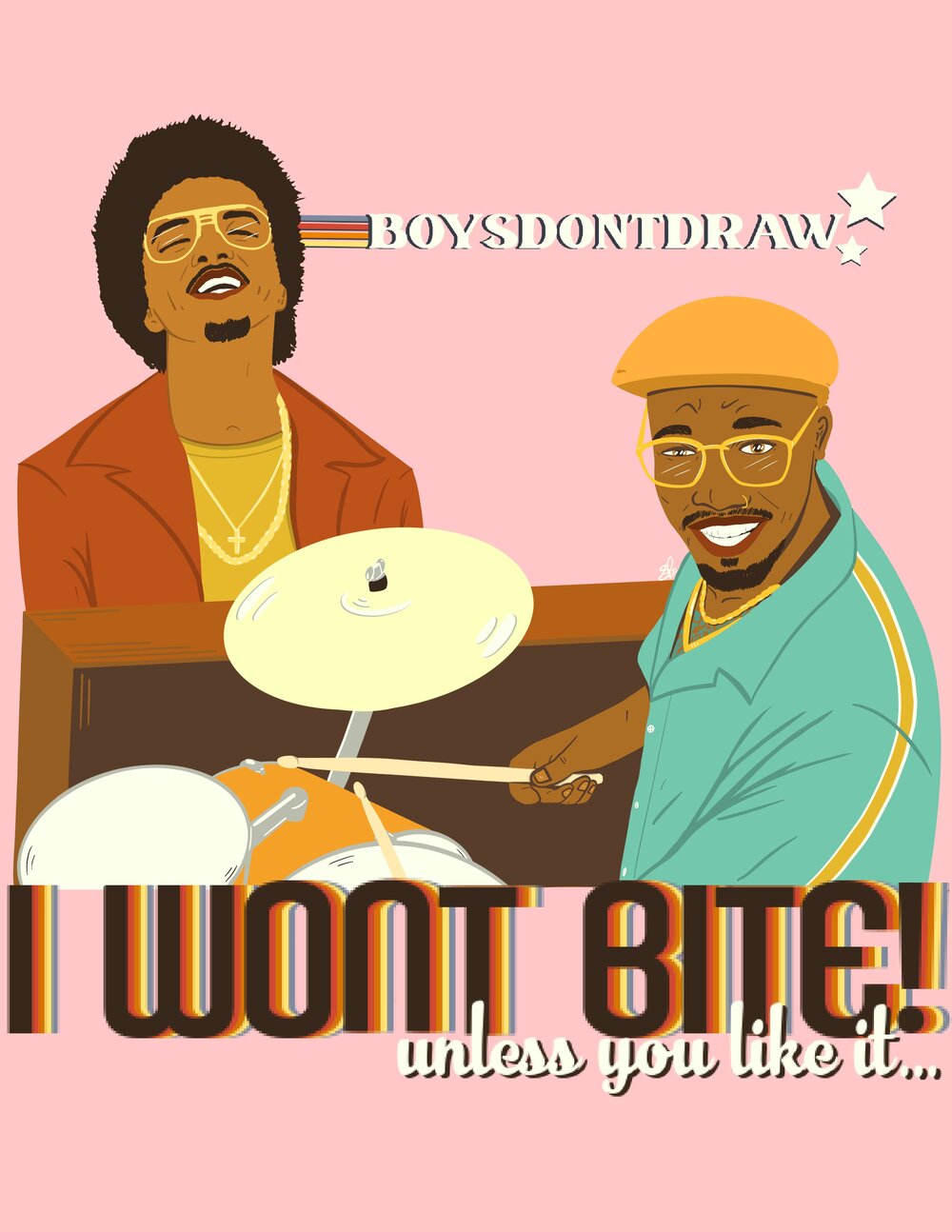 SILK SONIC - I WON'T BITE! - Limited Poster by BOYSDONTDRAW