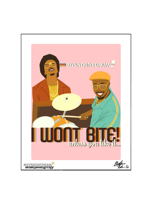 SILK SONIC - I WON'T BITE! - Limited Print by BOYSDONTDRAW