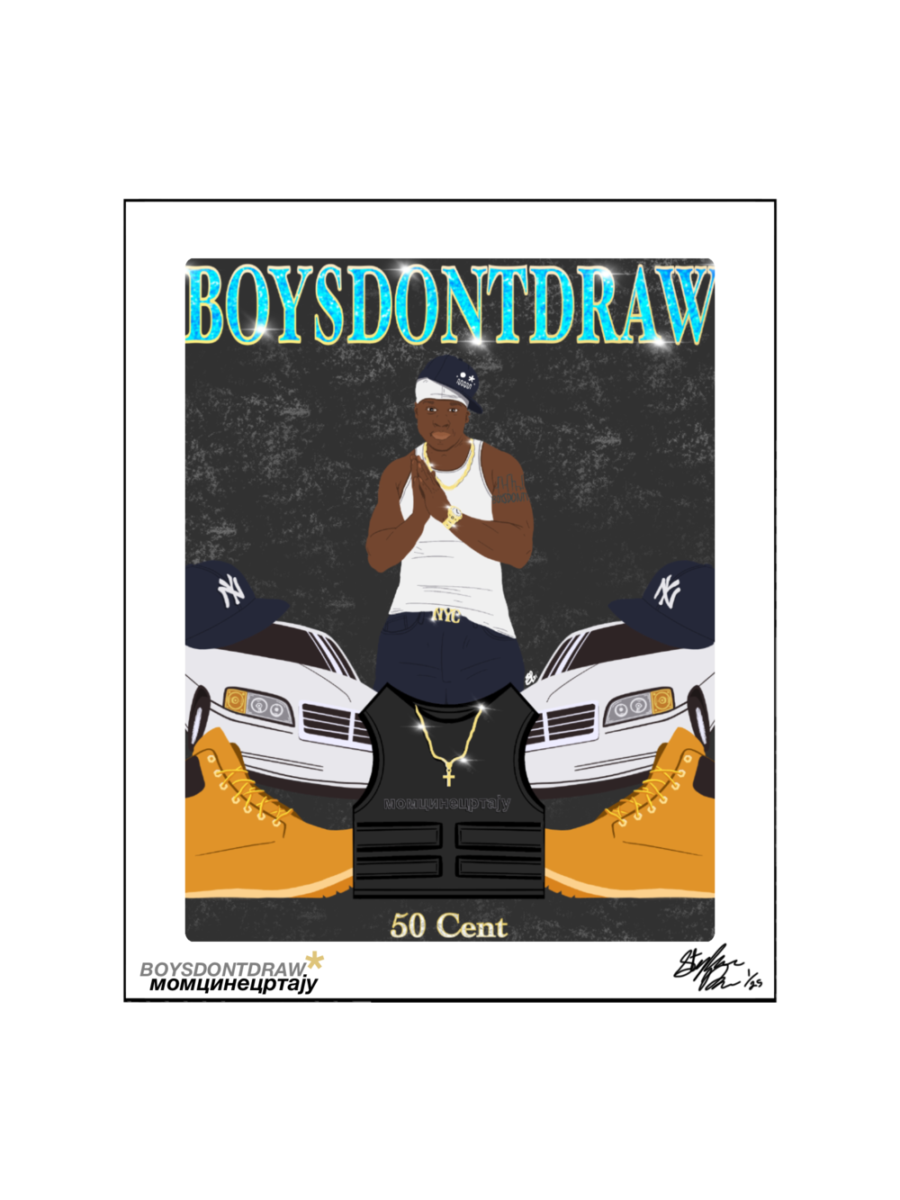 50 CENT - MANY MEN - Limited Print by BOYSDONTDRAW