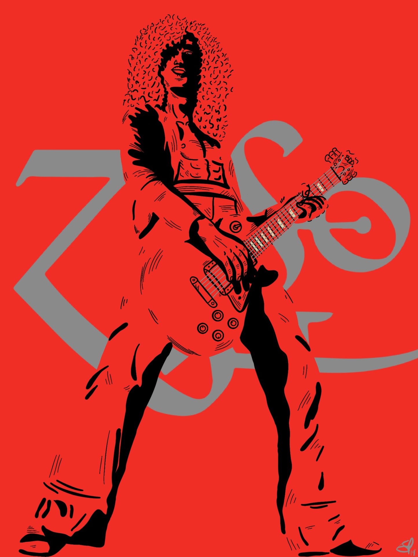 JIMMY PAGE - ZOSO - Limited Print by BOYSDONTDRAW