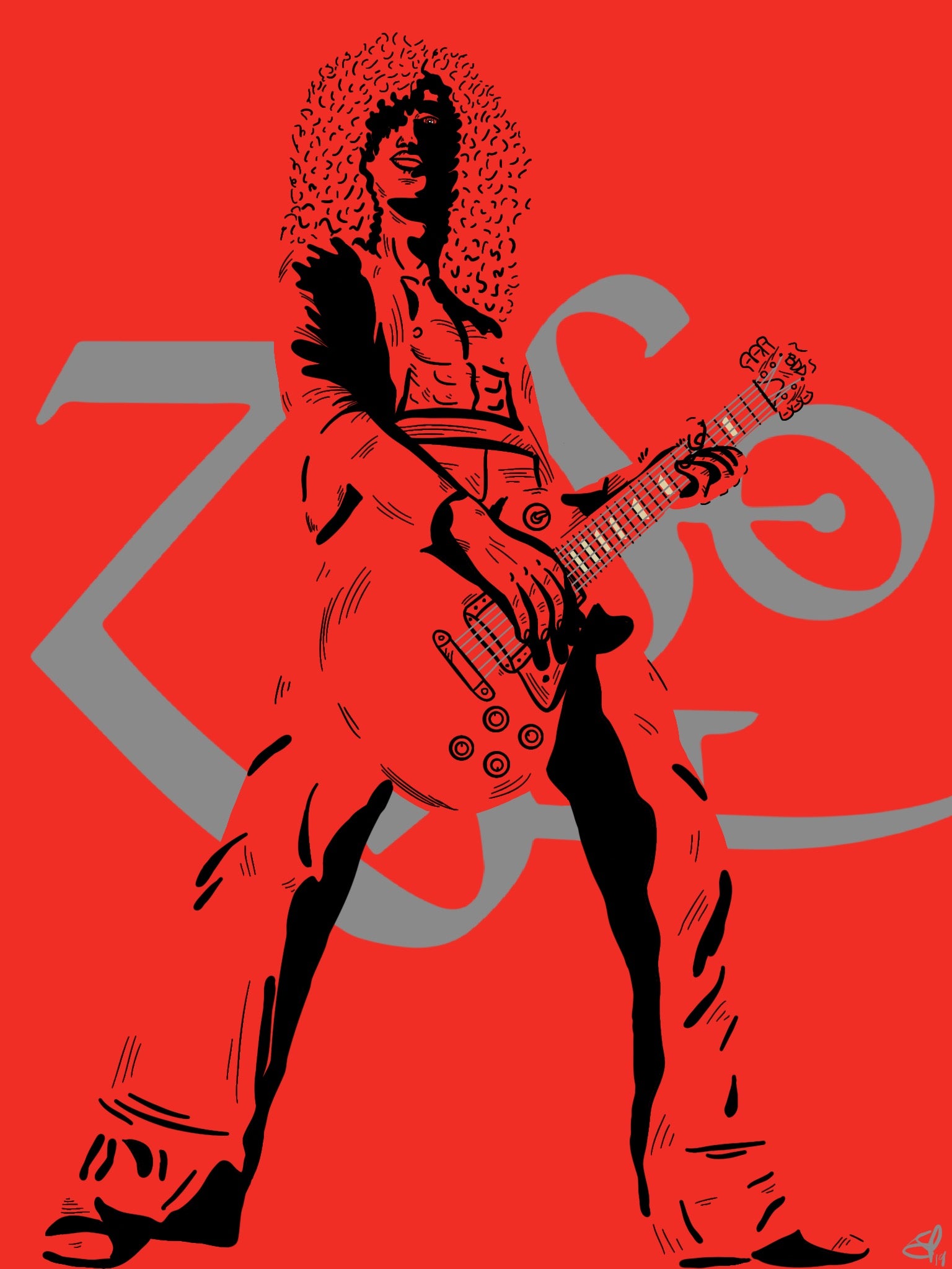 JIMMY PAGE - ZOSO - Limited Print by BOYSDONTDRAW