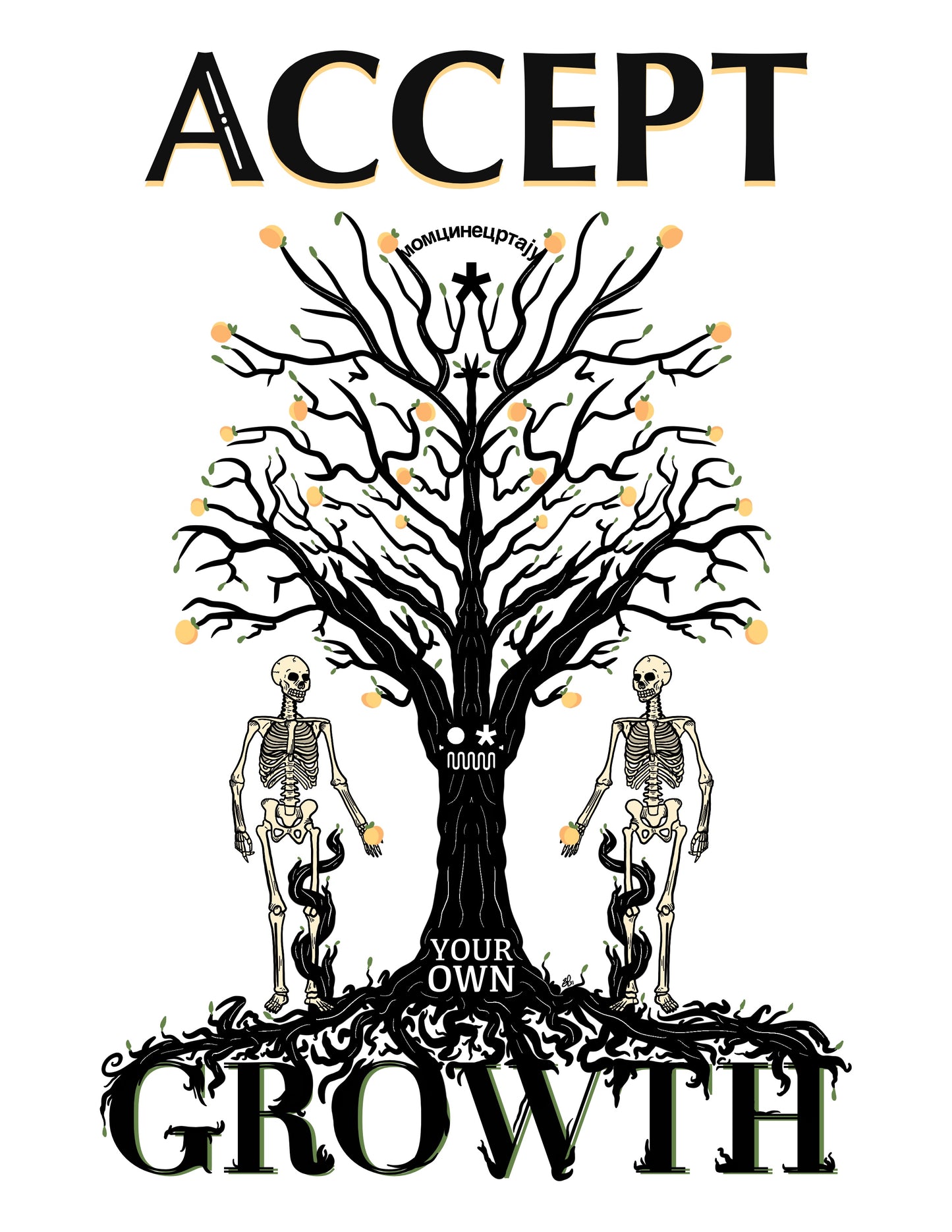 AFFIRMATION PACK - ACCEPT YOUR OWN GROWTH - Button by BOYSDONTDRAW