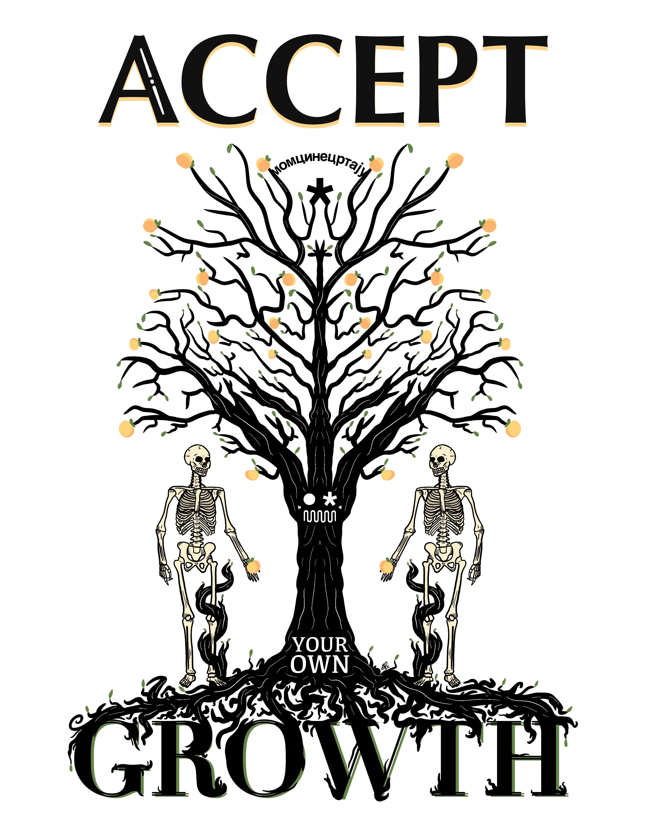 AFFIRMATION - ACCEPT YOUR OWN GROWTH - Limited Poster by BOYSDONTDRAW