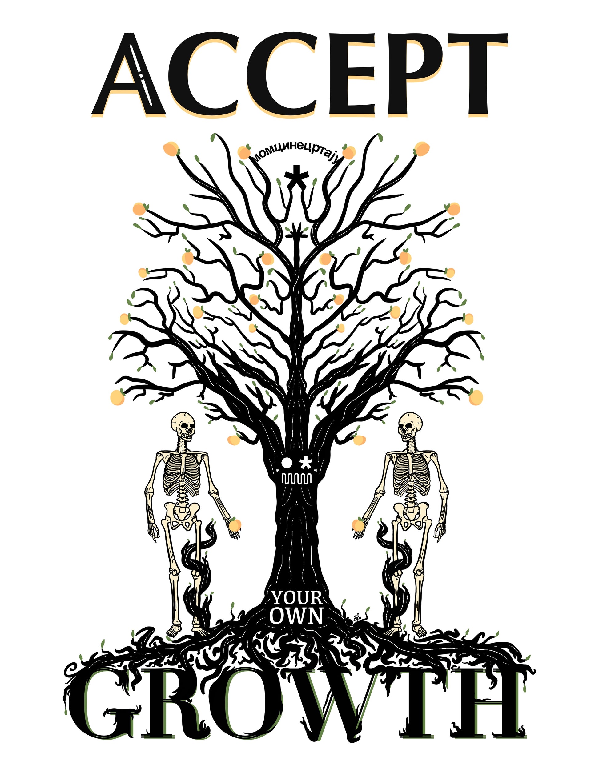 AFFIRMATION - ACCEPT YOUR OWN GROWTH - Limited Poster by BOYSDONTDRAW