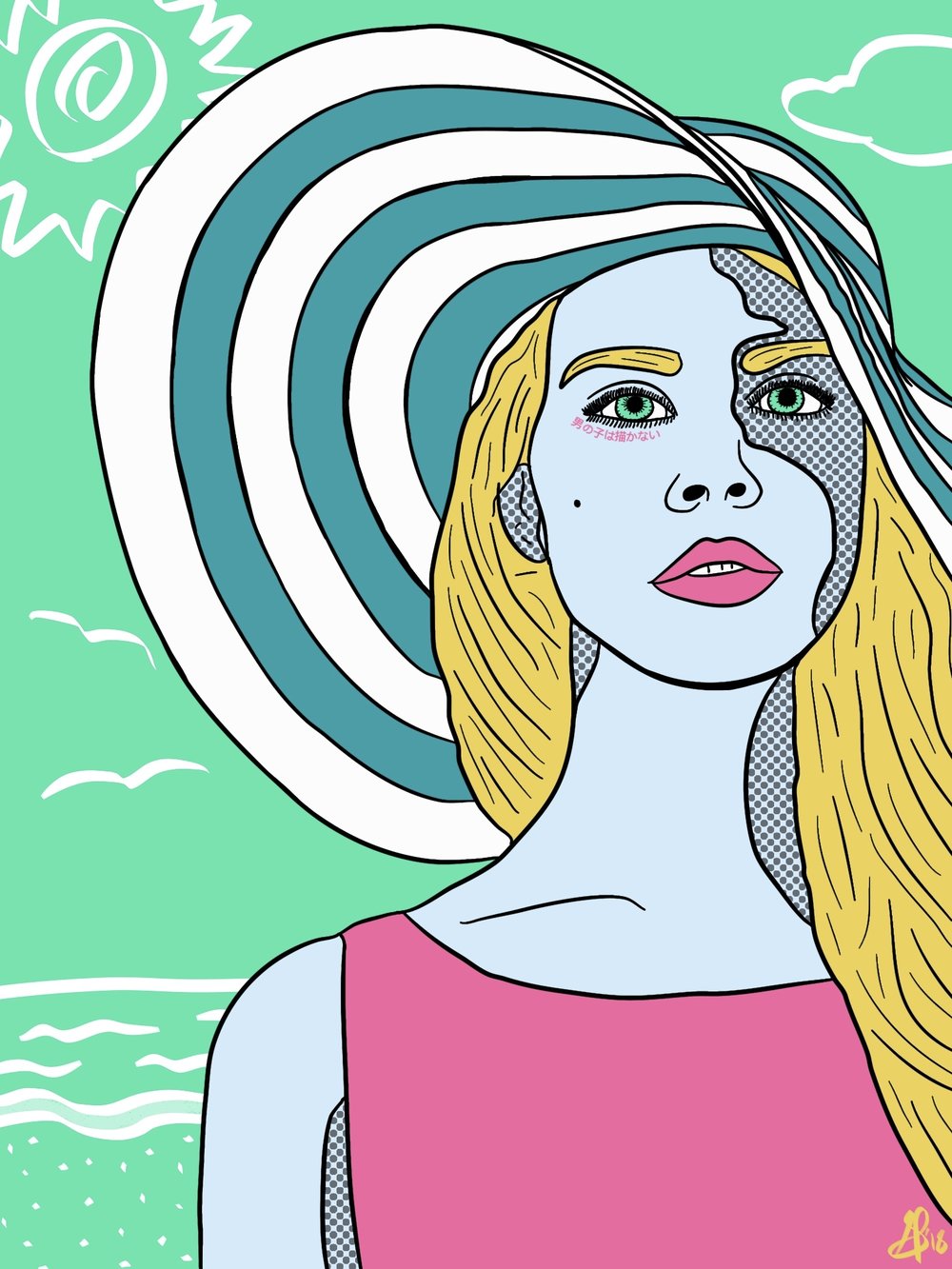 LANA DEL REY - BEACHY DEL REY - Limited Print by BOYSDONTDRAW