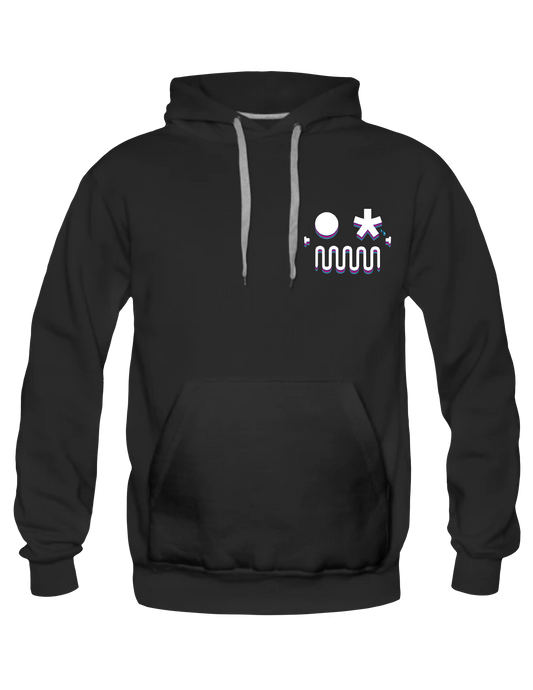 ROBO FACE (TEAR) - Black Pull Over Hoodie by BOYSDONTDRAW