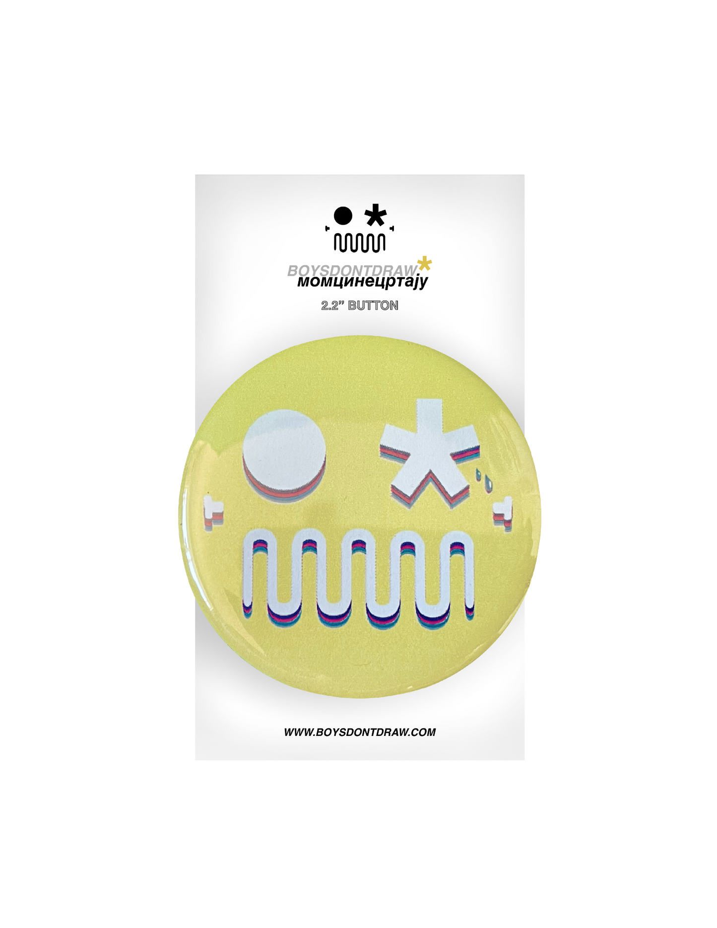 ROBO FACE (TEAR) - 2.2" inch Button by BOYSDONTDRAW