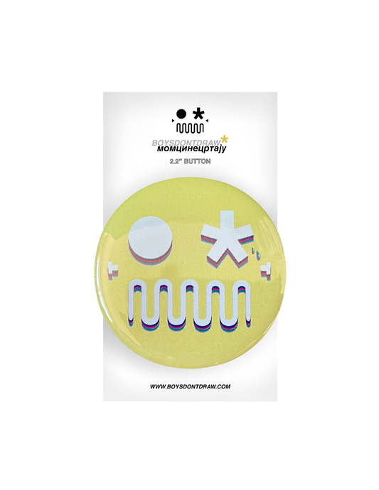 ROBO FACE (TEAR) - 2.2" inch Button by BOYSDONTDRAW