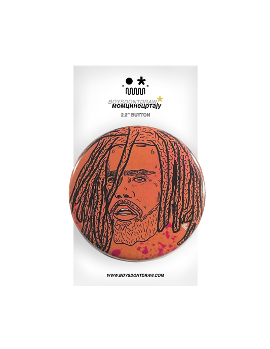 J. COLE - COLE WORLD - 2.2" inch Button by BOYSDONTDRAW