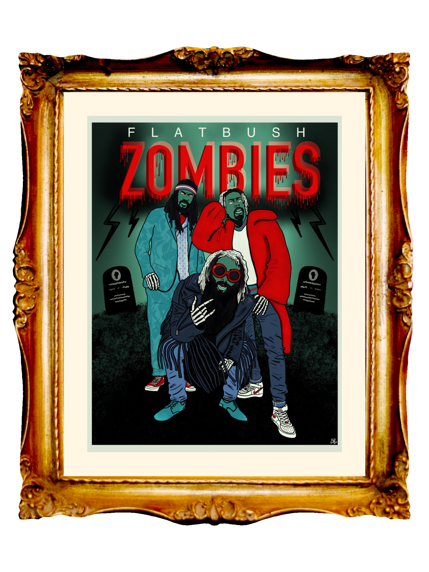 FLATBUSH ZOMBIES - 24" x 18" Limited Poster by BOYSDONTDRAW