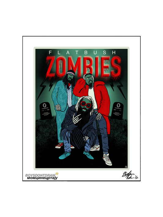 FLATBUSH ZOMBIES - 8.5" x 11" Limited Print by BOYSDONTDRAW