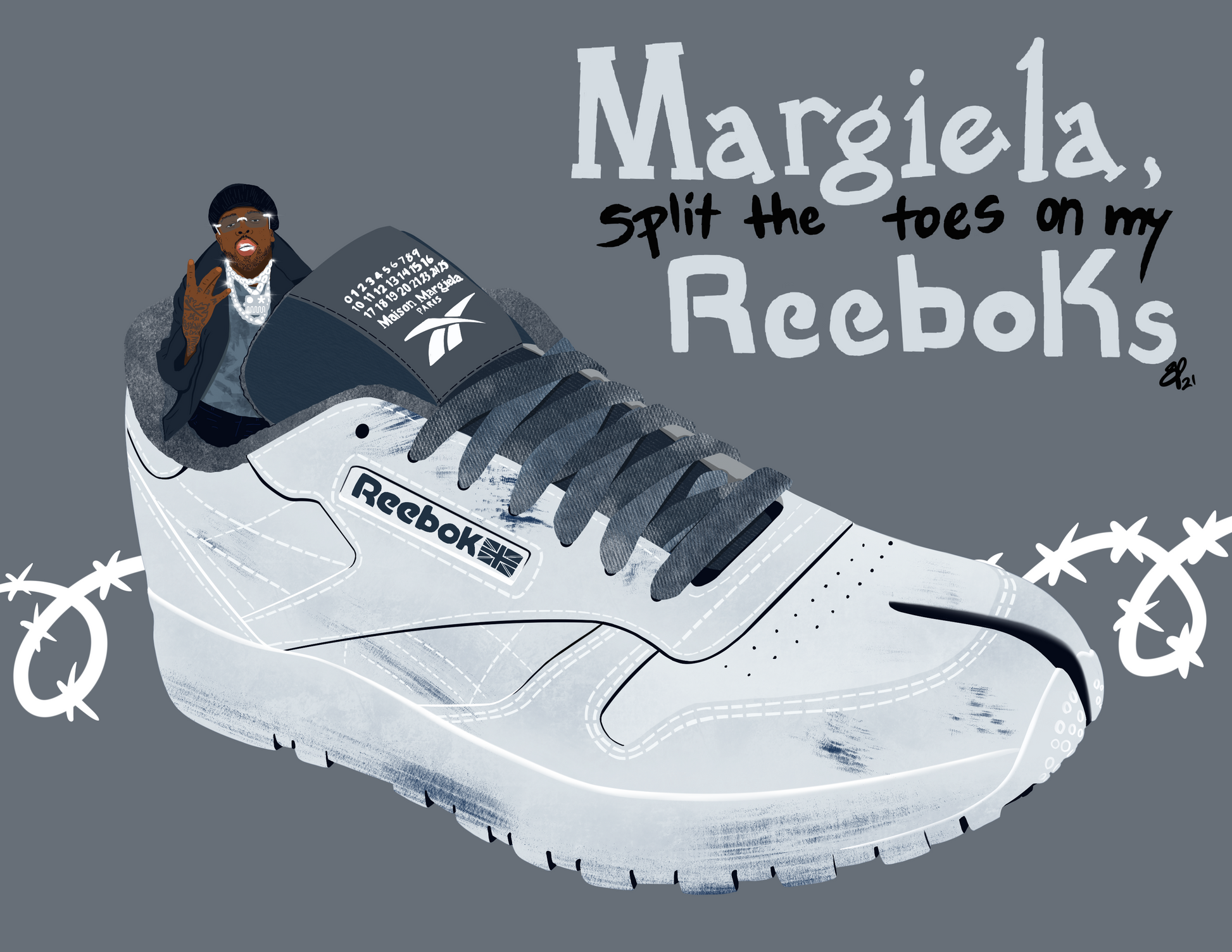 WESTSIDE GUNN - SPLIT TOE GUNN - Button by BOYSDONTDRAW