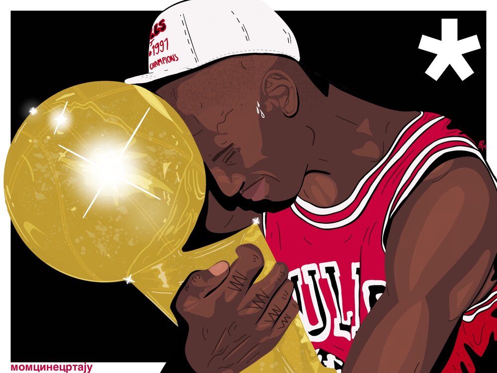 MICHAEL JORDAN - *CHAMPION - Limited Print by BOYSDONTDRAW