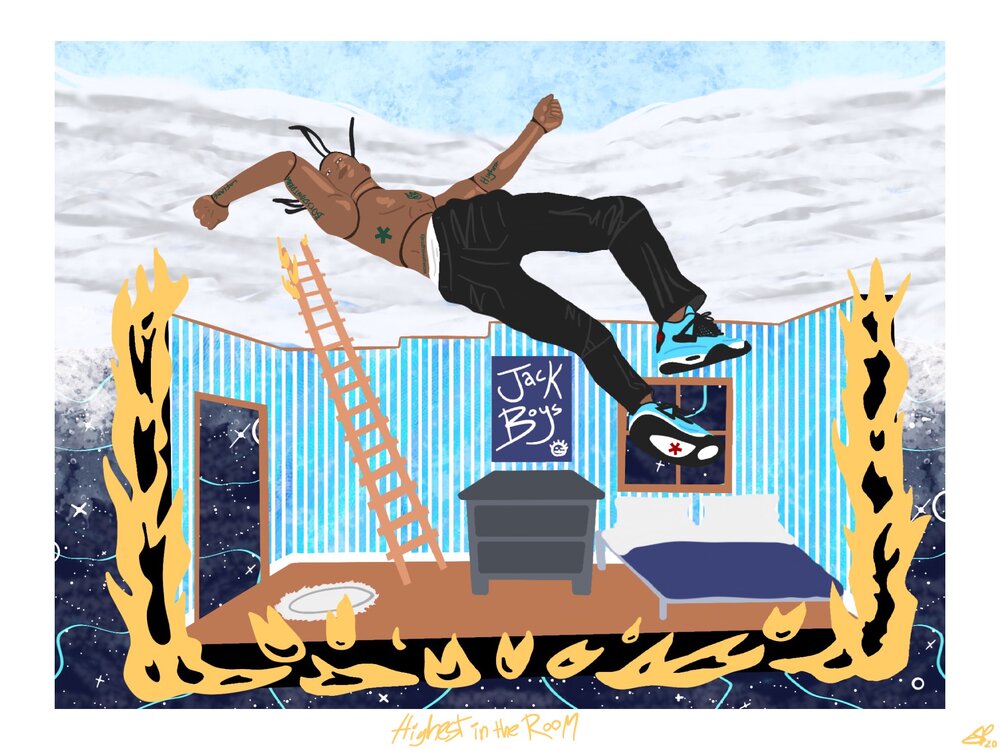 TRAVIS SCOTT - HIGHEST IN THE ROOM* - Limited Poster by BOYSDONTDRAW