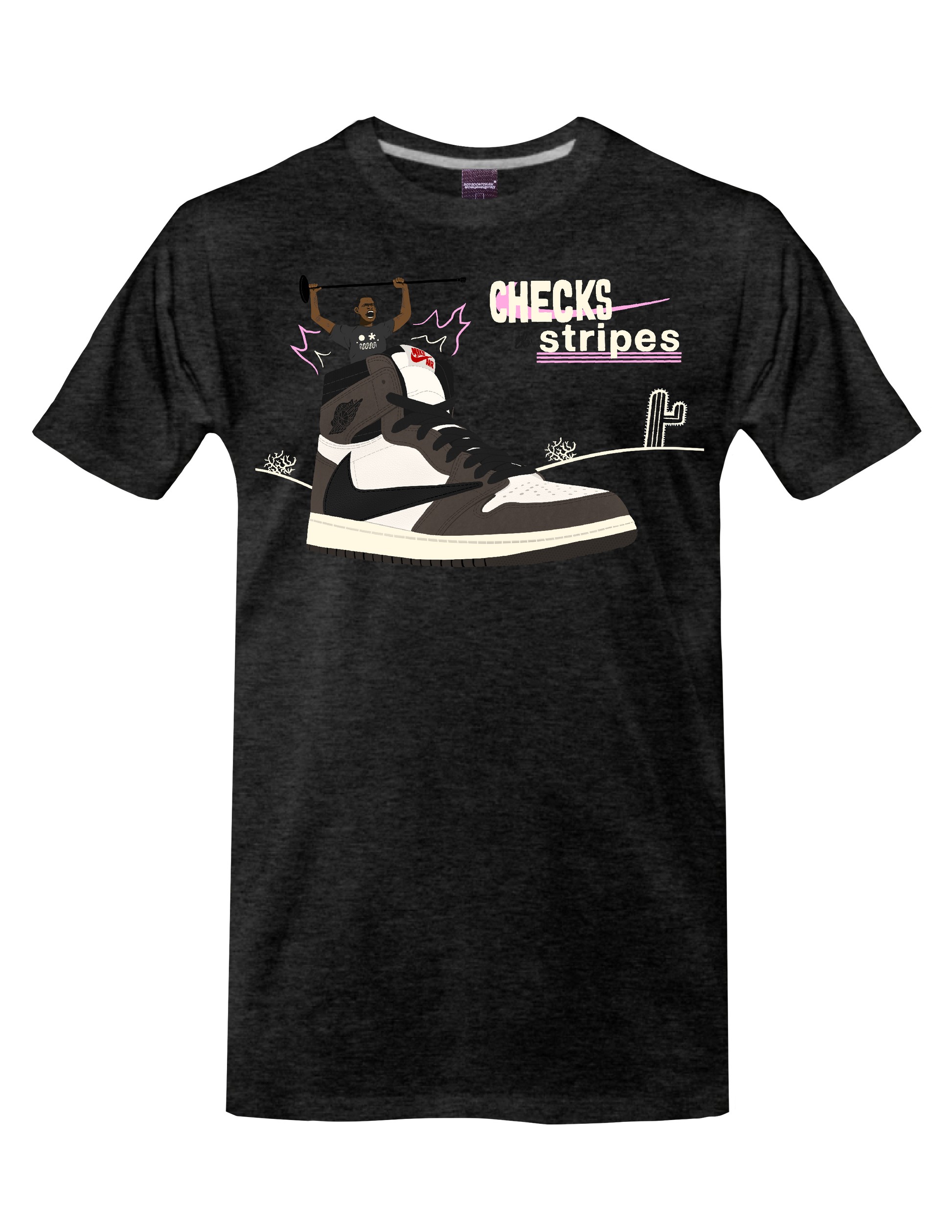 TRAVIS SCOTT - CACTUS JACK TRAVIS (Grey) - T-Shirt by BOYSDONTDRAW