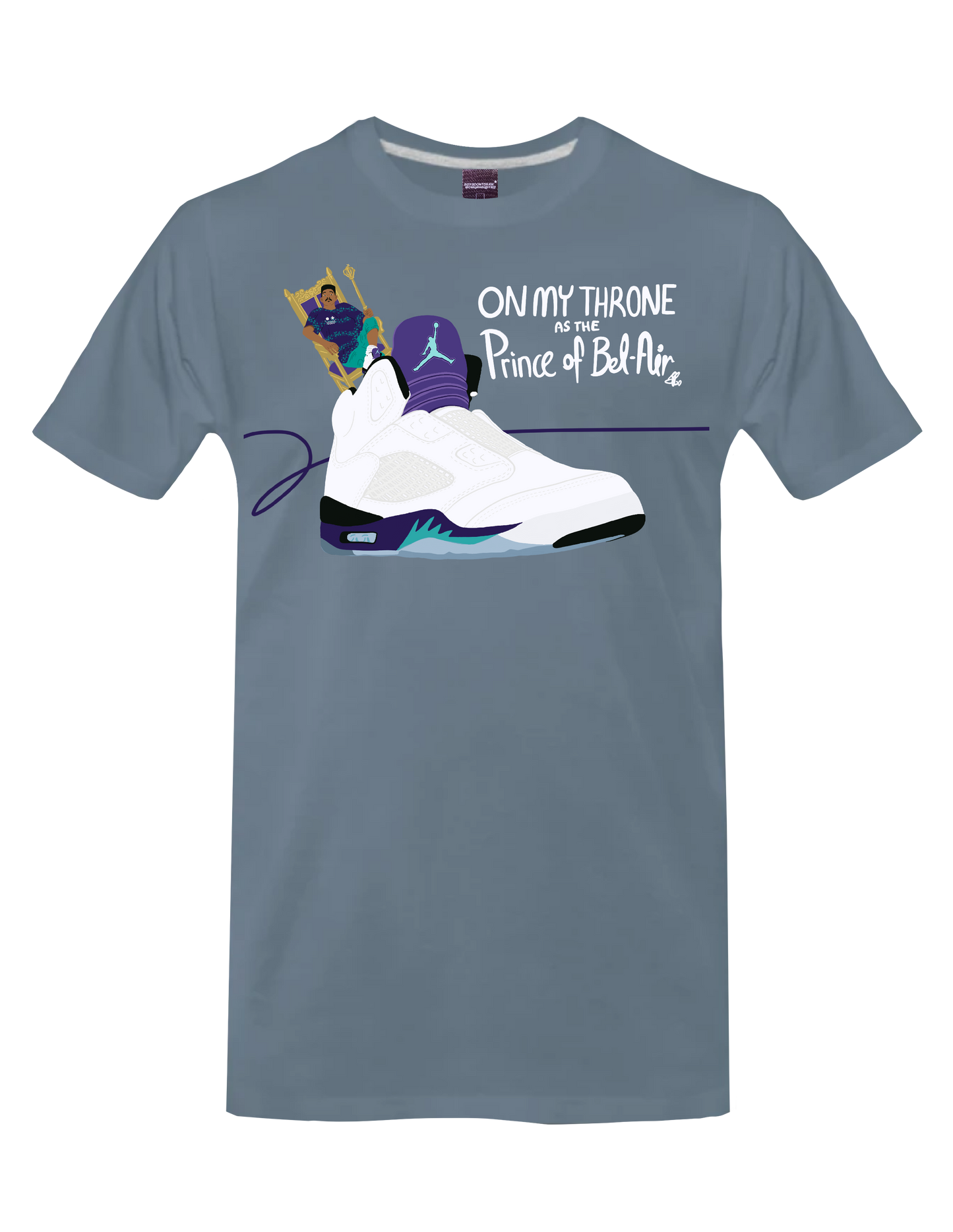 WILL SMITH - FRESH PRINCE WILL (Steel Blue) - T-Shirt by BOYSDONTDRAW