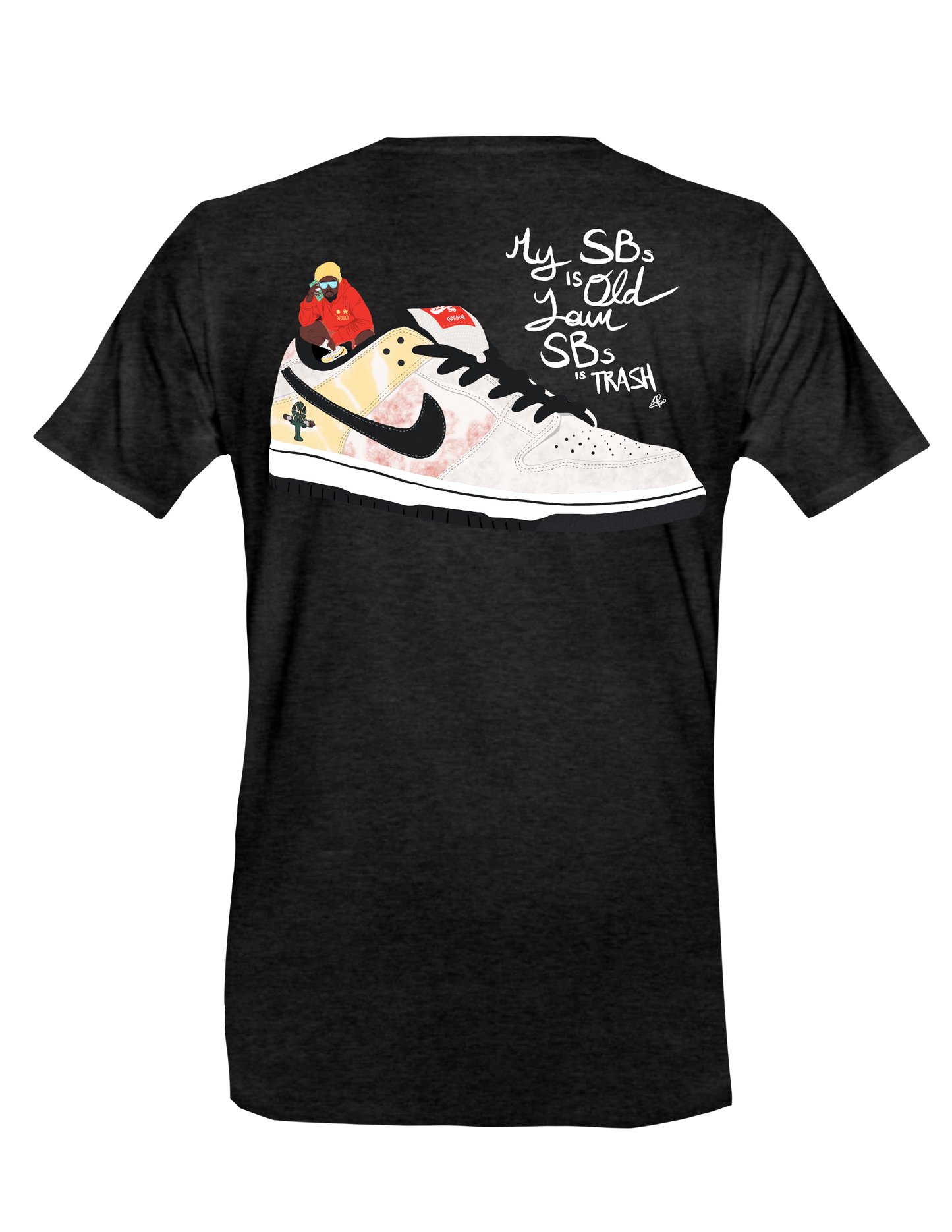 WALE - RAYGUN WALE (Heather Grey) - T-Shirt by BOYSDONTDRAW