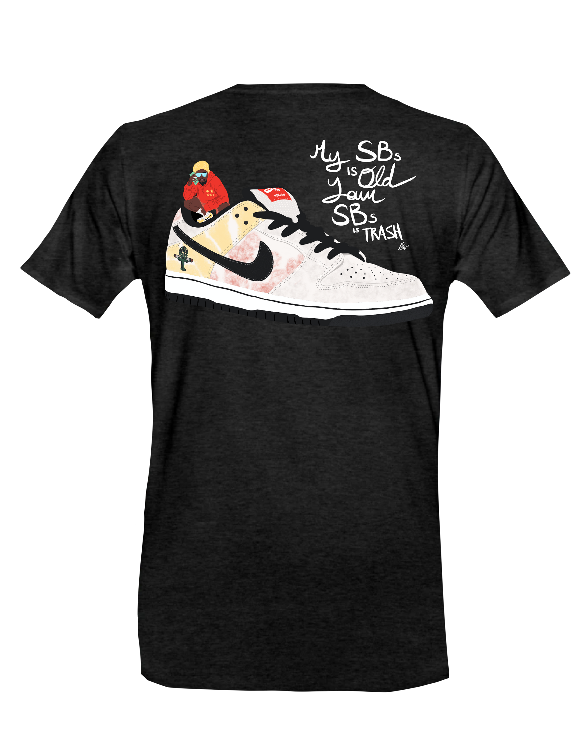 WALE - RAYGUN WALE (Heather Grey) - T-Shirt by BOYSDONTDRAW