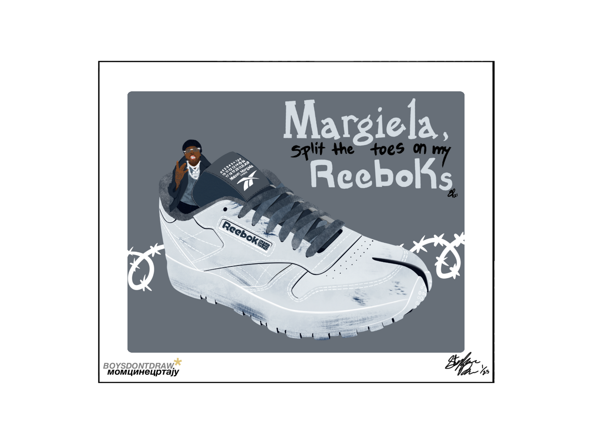 WESTSIDE GUNN - SPLIT TOE GUNN - Limited Print by BOYSDONTDRAW