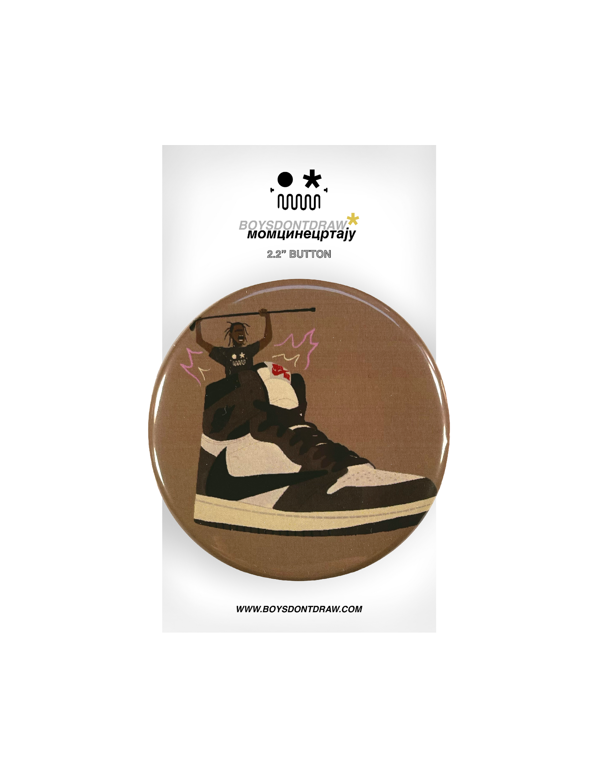TRAVIS SCOTT - CACTUS JACK TRAVIS - Button by BOYSDONTDRAW