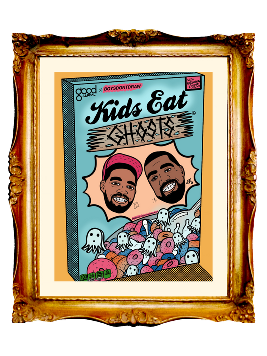KIDS SEE GHOSTS - KIDS EAT GHOSTS - Limited Poster by BOYSDONTDRAW