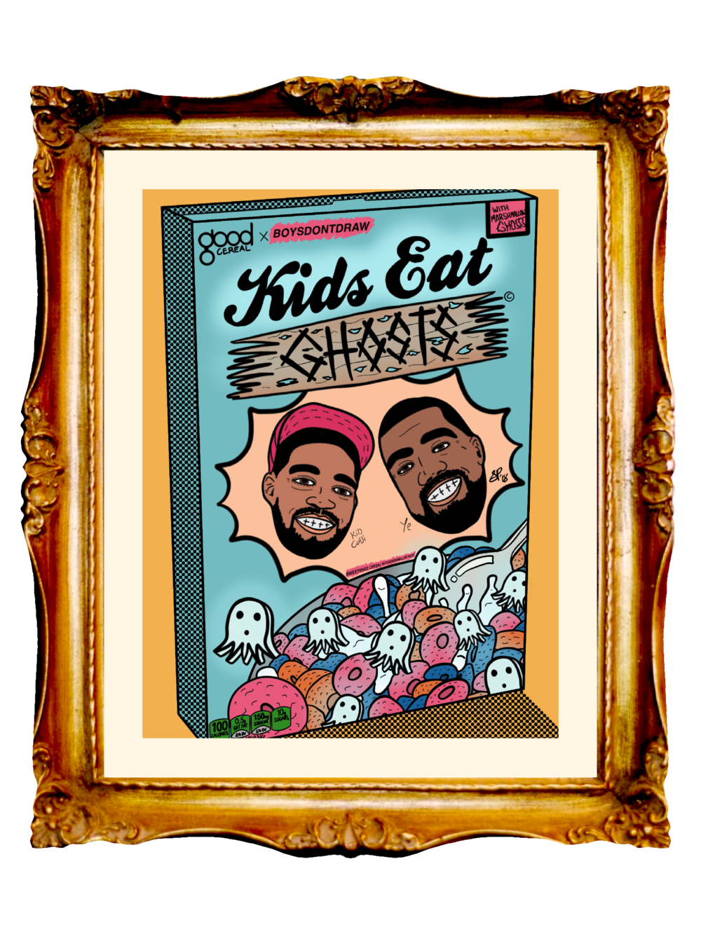 KIDS SEE GHOSTS - KIDS EAT GHOSTS - Limited Poster by BOYSDONTDRAW