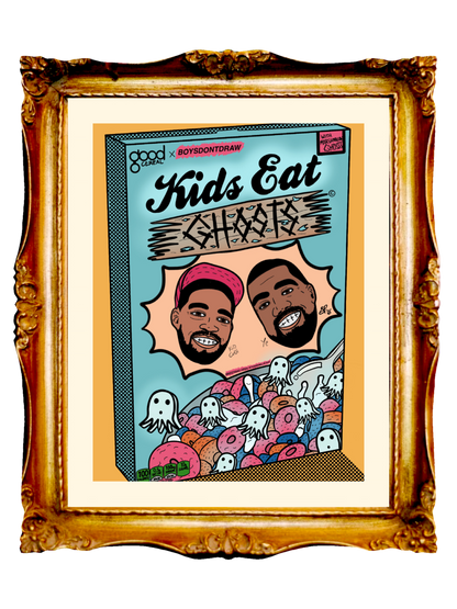 KIDS SEE GHOSTS - KIDS EAT GHOSTS - Limited Poster by BOYSDONTDRAW