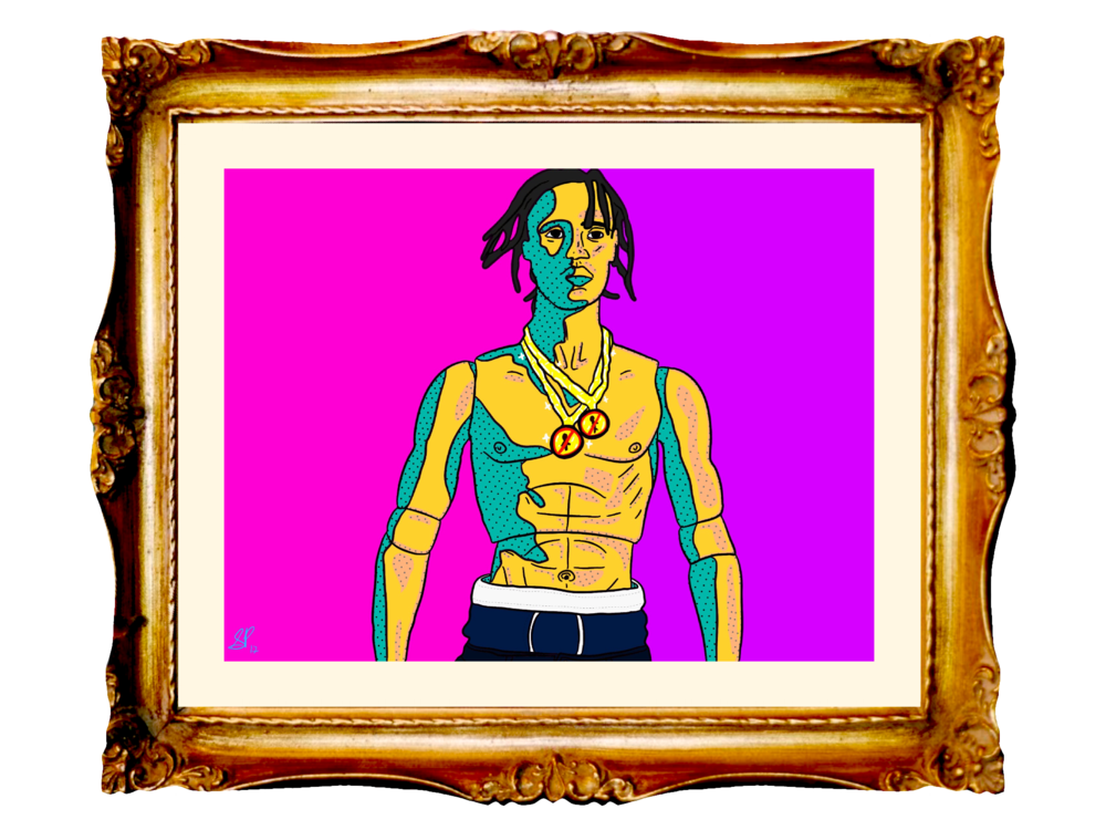 TRAVIS SCOTT - MALIBU TRAVIS - Limited Poster by BOYSDONTDRAW