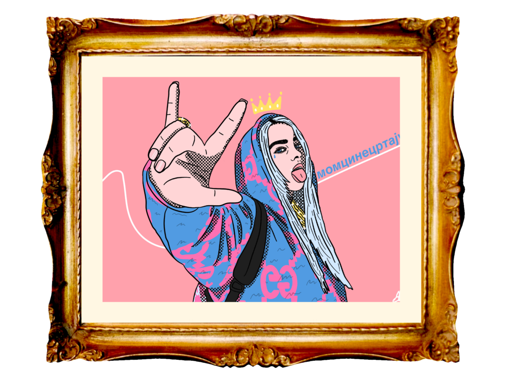 BILLIE EILISH - SEE HER IN A CROWN - Limited Poster by BOYSDONTDRAW