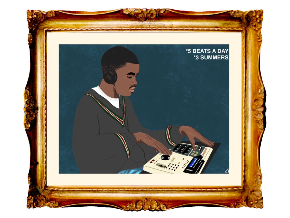 KANYE - *5 BEATS A DAY FOR 3 SUMMERS - Limited Poster by BOYSDONTDRAW