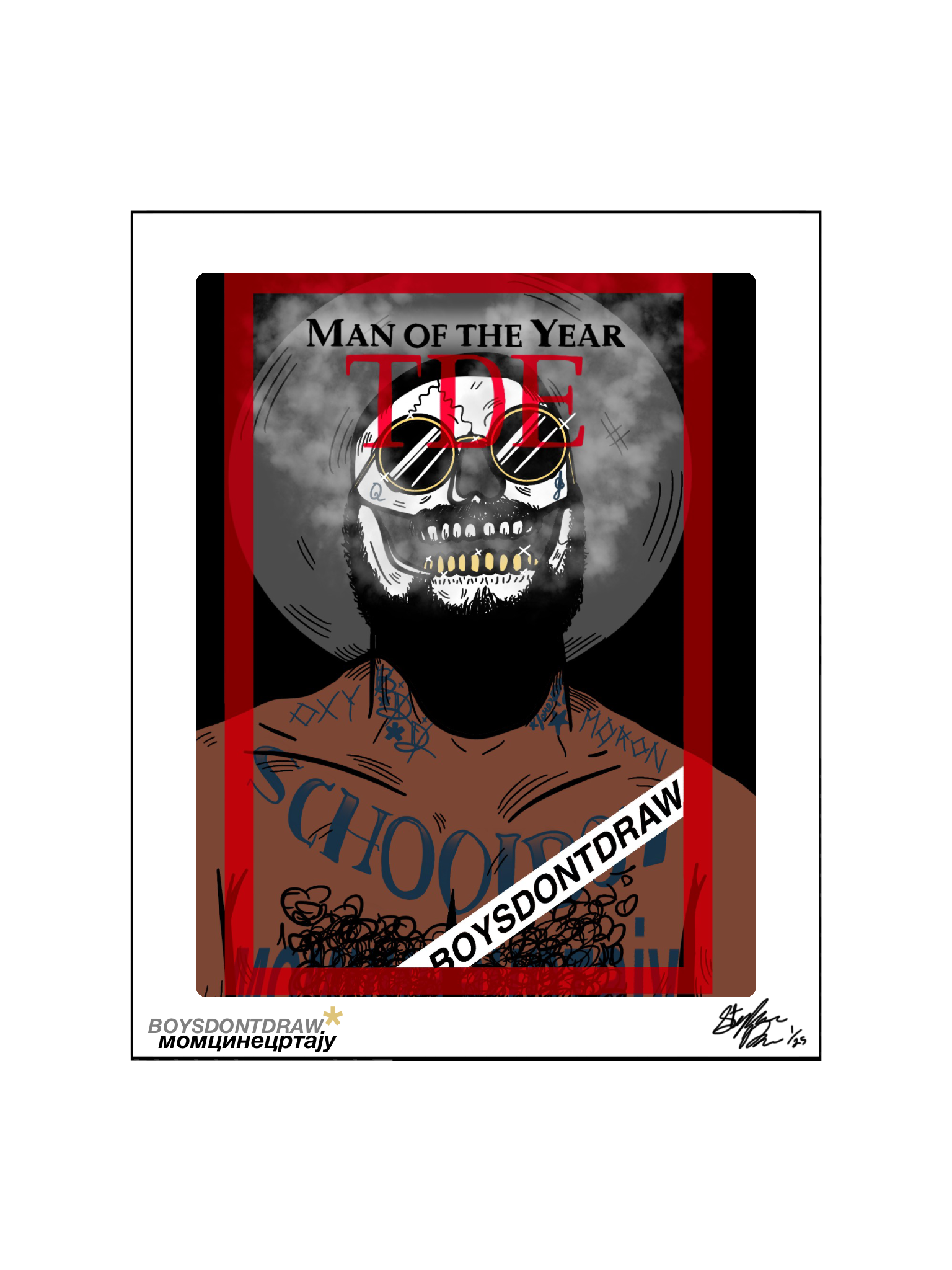 SCHOOLBOY Q - MAN OF THE YEAR - Limited Print by BOYSDONTDRAW
