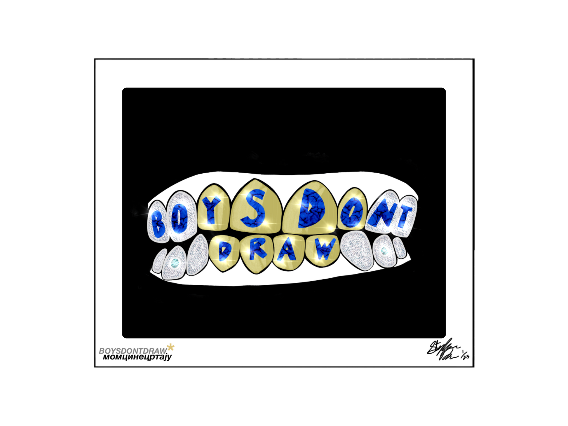 GOLD TEETH - Limited Print - BOYSDONTDRAW