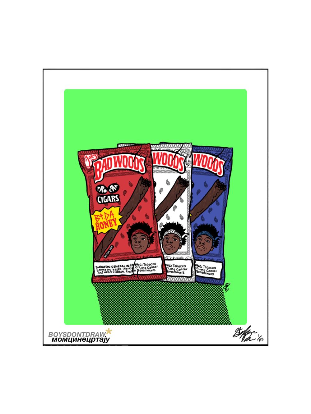 JOEY BADWOODS - Limited Print - BOYSDONTDRAW