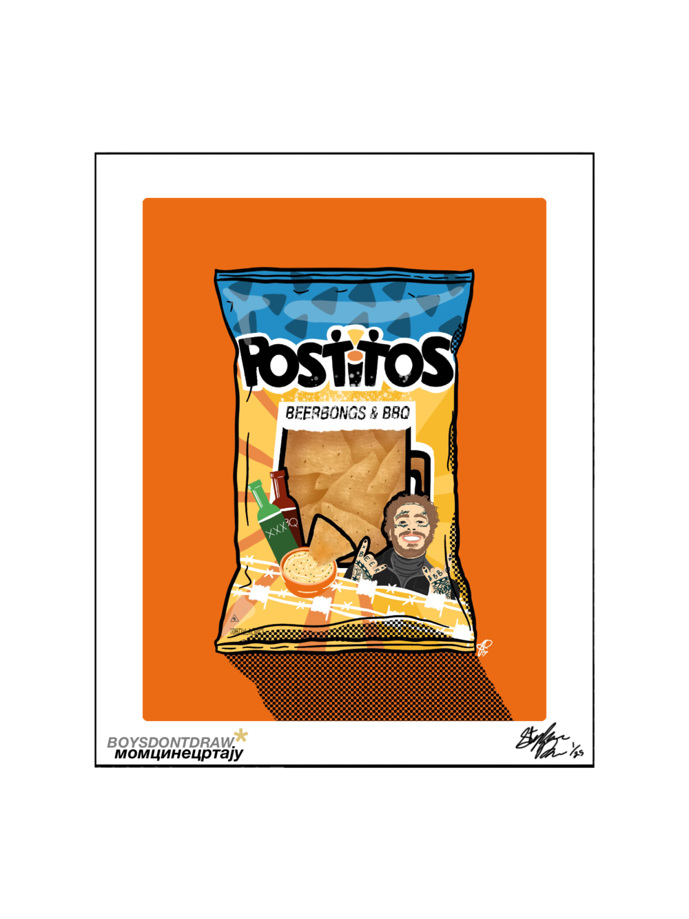 POST MALONE - POSTITOS - Limited Print by BOYSDONTDRAW