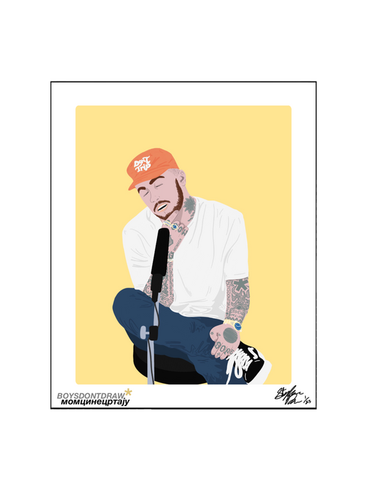 MAC MILLER - SWIMMING - Limited Print by BOYSDONTDRAW