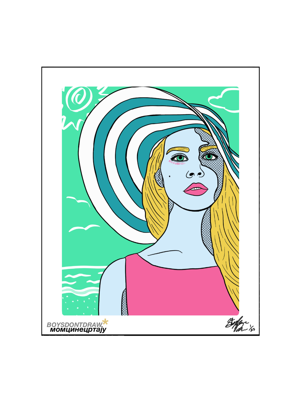 LANA DEL REY - BEACHY DEL REY - Limited Print by BOYSDONTDRAW