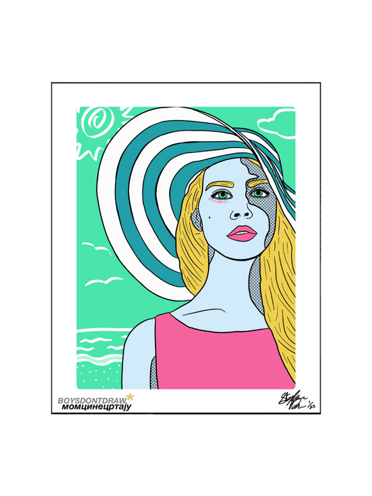 LANA DEL REY - BEACHY DEL REY - Limited Print by BOYSDONTDRAW