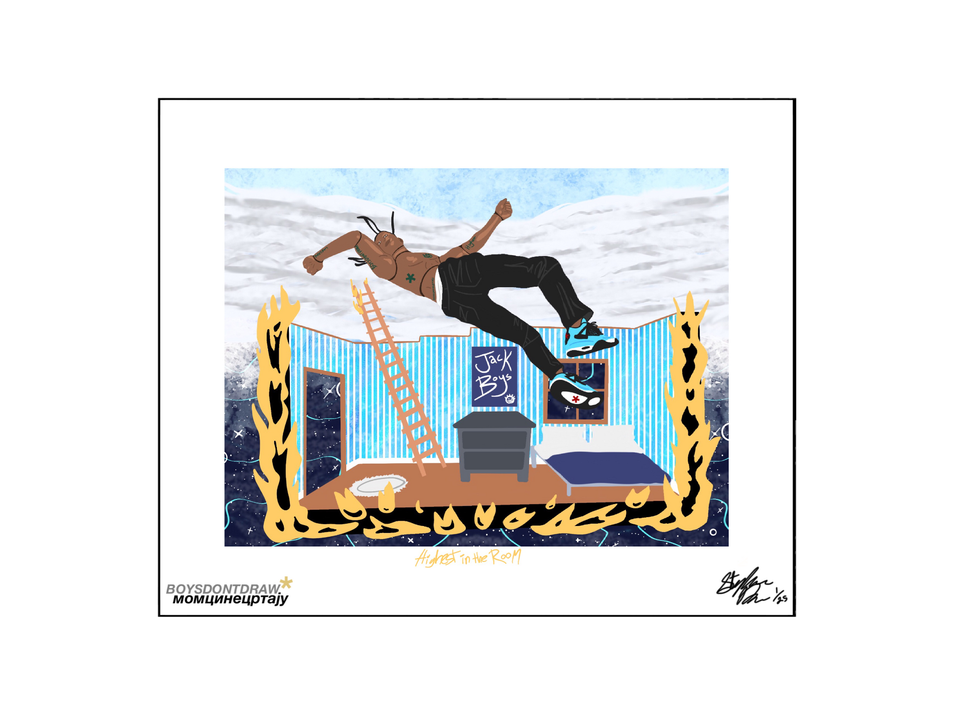 TRAVIS SCOTT - HIGHEST IN THE ROOM* - Limited Print by BOYSDONTDRAW